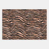 バラ金ゴールドゼブラグリッター ラッピングペーパーシート (正面2)