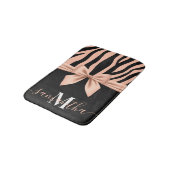 バラ金ゴールドゼブラプリント バスマット (アングル)