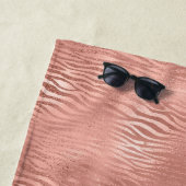 バラ金ゴールドゼブラプリント ビーチタオル (インサイチュ)