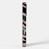 バラ金ゴールドゼブラ印刷オンブラック Case-Mate iPhoneケース (裏面 / 右)