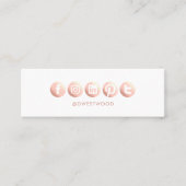 バラ金ゴールドソーシャルメディアエレガントプロフェッショナルモダン スキニー名刺 (正面)