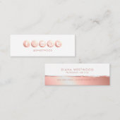 バラ金ゴールドソーシャルメディアエレガントプロフェッショナルモダン スキニー名刺 (正面/裏面)