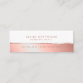 バラ金ゴールドソーシャルメディアエレガントプロフェッショナルモダン スキニー名刺 (裏面)