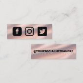 バラ金ゴールドソーシャルメディア挿入 スキニー名刺 (正面/裏面)