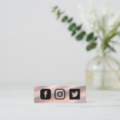 バラ金ゴールドソーシャルメディア挿入 スキニー名刺 (スタンド正面)