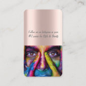 バラ金ゴールドソーシャルメディアQRコード – 写真 名刺 (裏面)