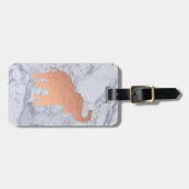 バラ金ゴールドゾウデザインオン大理石 ラゲッジタグ (正面横)