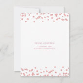 バラ金ゴールドタイプ40歳救生日紙吹雪 招待状 (裏面)