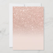 バラ金ゴールドタイポグラフィグラデーションピンクSweet 16写真 招待状 (裏面)