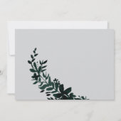 バラ金ゴールドタイポグラフィフローラグ結婚レーの風景 招待状 (裏面)