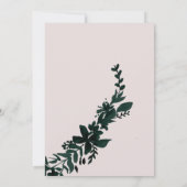 バラ金ゴールドタイポグラフィフローラソフトピーチ結婚ズ 招待状 (裏面)