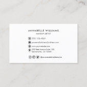 バラ金ゴールドタイポグラフィメイクアップアーティスト 名刺 (裏面)