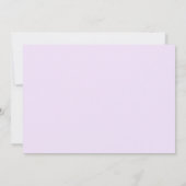 バラ金ゴールドタイポグラフィラベンダー確認 招待状 (裏面)