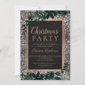 バラ金ゴールドタイポグラフィリーフ雪の木クリスマス2 招待状 (正面)