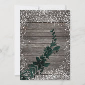 バラ金ゴールドタイポグラフィリーフ雪の木クリスマス2 招待状 (裏面)