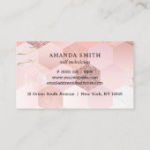 バラ金ゴールドタイル爪、 ネイル 名刺 (裏面)