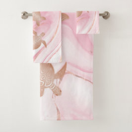 バラ金ゴールドタートルズインクマーブルコースト バスタオルセット