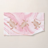 バラ金ゴールドタートルズインクマーブルコースト バスタオルセット (ハンドタオル)