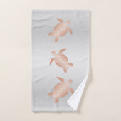 バラ金ゴールドタートルズグレイエレガントコースト バスタオルセット (ハンドタオル)