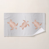 バラ金ゴールドタートルズグレイエレガントコースト バスタオルセット (ハンドタオル)