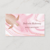 バラ金ゴールドタートルピンクマーブルビーチ 名刺 (正面)