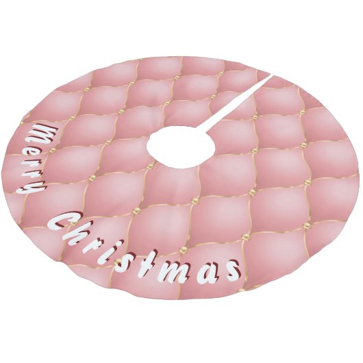 バラ金ゴールドダイヤモンドクリスマスツリースカート ブラッシュドポリエステルツリースカート (アングル)