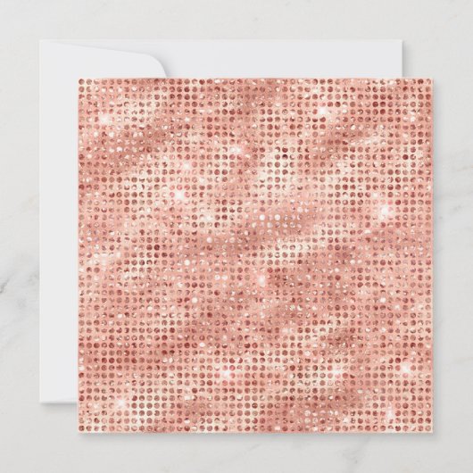 バラ金ゴールドダイヤモンドスタッズフォイル40th誕生日 招待状 (裏面)