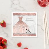 バラ金ゴールドダイヤモンドスパークルグラムキンセアニェラ スタンダードカクテルナプキン (インサイチュ)