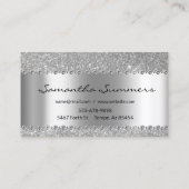 バラ金ゴールドダイヤモンドメタルフォエレガントーグリッター 名刺 (裏面)