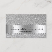 バラ金ゴールドダイヤモンドメタルフォエレガントーグリッター 名刺 (正面)