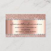 バラ金ゴールドダイヤモンドメタルフォエレガントーグリッター 名刺 (裏面)