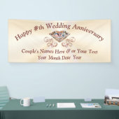 バラ金ゴールドダイヤモンド記念日バナパーソナライズされた、 横断幕 (トレードショー)