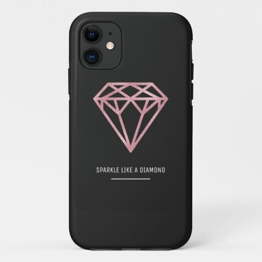 バラ金ゴールドダイヤモンド Case-Mate iPhoneケース (裏面)