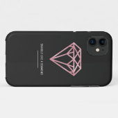 バラ金ゴールドダイヤモンド Case-Mate iPhoneケース (裏面(横))