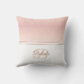 バラ金ゴールドダスキーピンストライプクズユアネームモノグラム クッション (裏面)