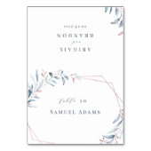 バラ金ゴールドダスティブルーグリーナリージオメトリック座席表 テーブルナンバー (正面)