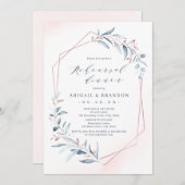 バラ金ゴールドダスティブルーグリーンリハーサルディナー 招待状 (正面/裏面)