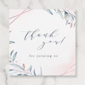 バラ金ゴールドダスティブルーグリーンリーブライダルシャワー フェイバータグ (裏面)