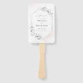 バラ金ゴールドダスティブルーグリーンリー結婚式 プログラム ハンドファン (正面)