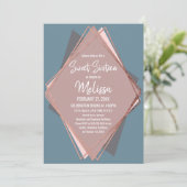 バラ金ゴールドダスティブルーマウブジオメトリックスウィート16 招待状 (スタンド正面)
