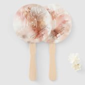 バラ金ゴールドダストウォーターカラーようこそ結婚式の日 ハンドファン (正面&裏面)