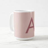 バラ金ゴールドダストモノグモダンラムイニシャルレター コーヒーマグカップ (正面左)