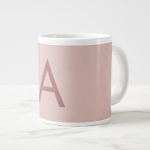 バラ金ゴールドダストモノグモダンラムイニシャルレター ジャンボコーヒーマグカップ (正面右)