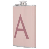 バラ金ゴールドダストモノグモダンラムイニシャルレター フラスク (左)