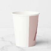 バラ金ゴールドダストモノグモダンラムイニシャルレター 紙コップ (右)