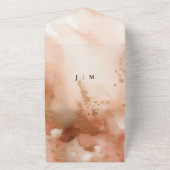 バラ金ゴールドダスト水の色ようこそ私たちはrsvpする オールインワン招待状 (外側)