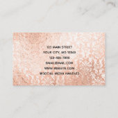 バラ金ゴールドダマスクエレガントフェミニン 名刺 (裏面)