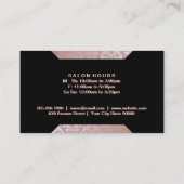 バラ金ゴールドダマスクパターンジオメトリアクセント 名刺 (裏面)