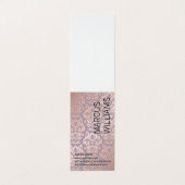 バラ金ゴールドダマスクパターン 名刺 (外部フラット)