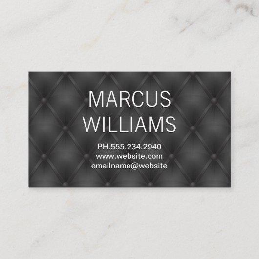 バラ金ゴールドダマスクパターン |強化レザー 名刺 (正面)